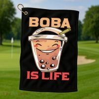 Boba Is Life I Boba Golf Towel thumb 1