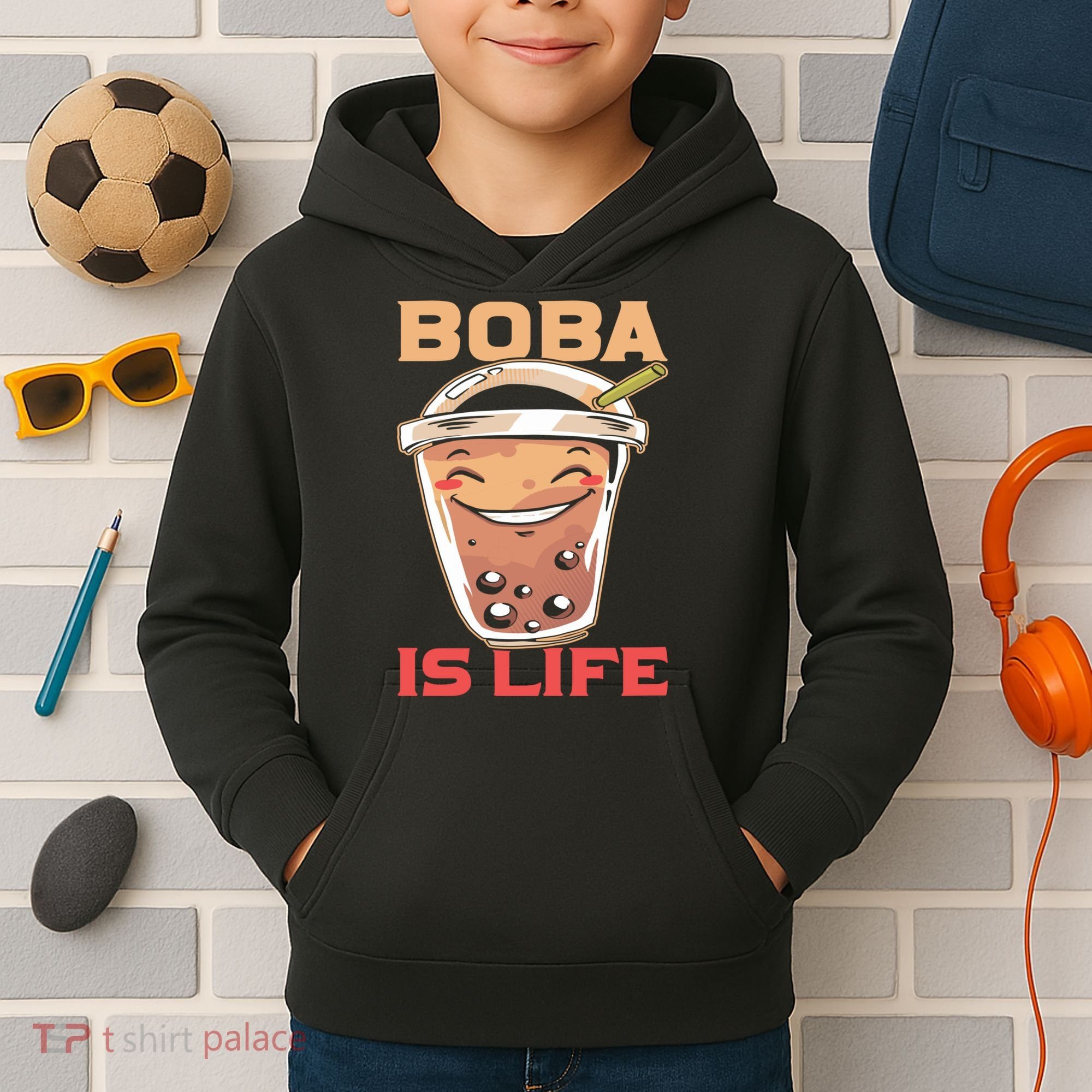 Boba Is Life I Boba Kids Hoodie