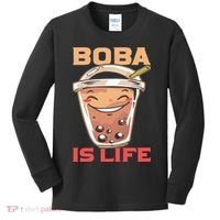 Boba Is Life I Boba Kids Long Sleeve Shirt thumb 0