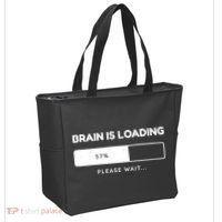 Brain Is Loading Please Wait Funny Tote Bag thumb 2