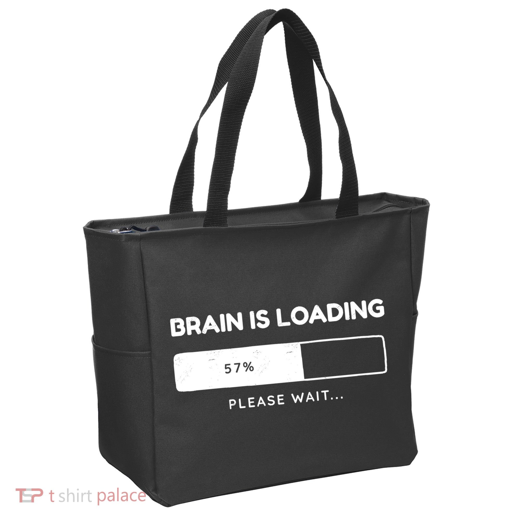 Brain Is Loading Please Wait Funny Tote Bag