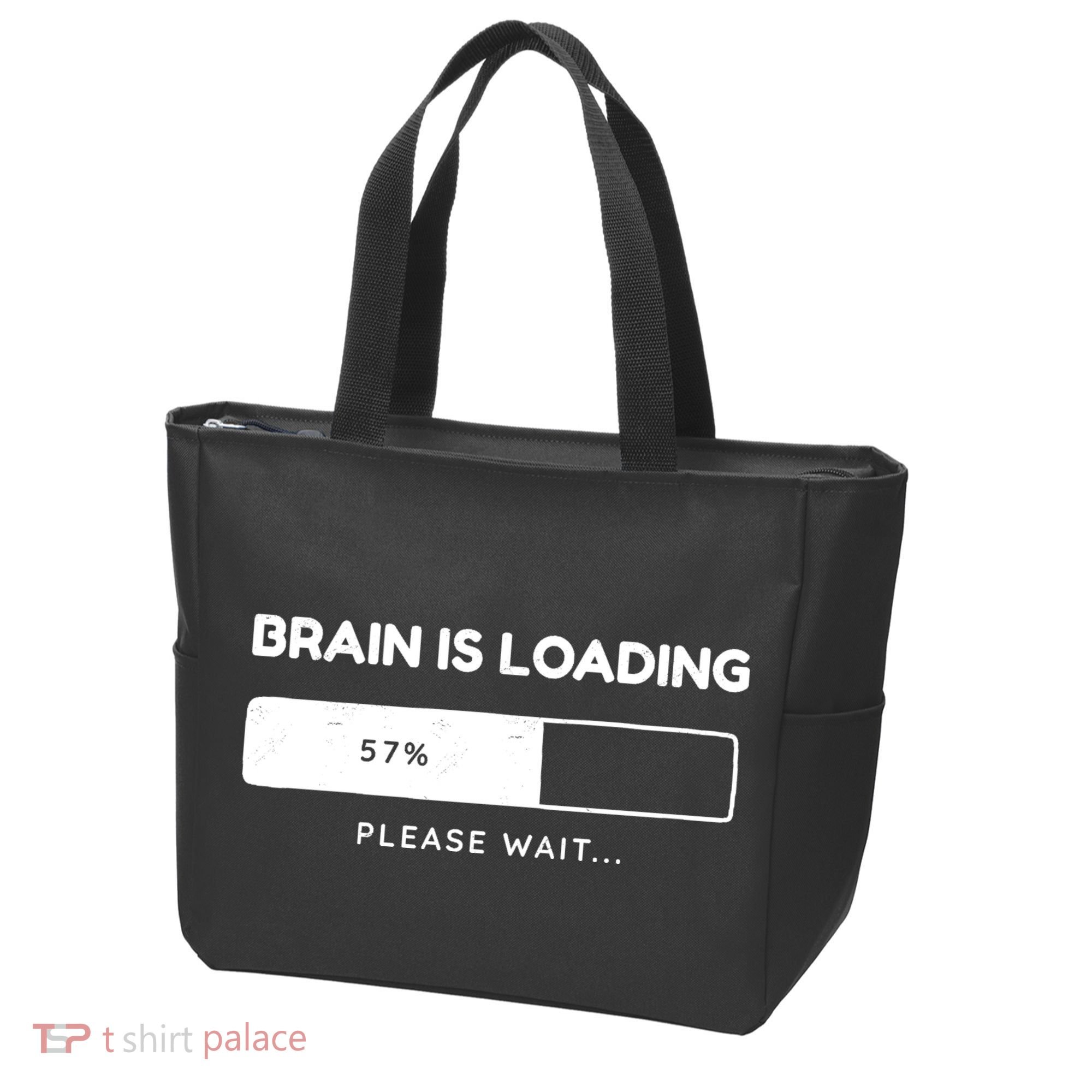 Brain Is Loading Please Wait Funny Tote Bag