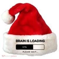 Brain Is Loading Please Wait Funny Santa Hat thumb 0