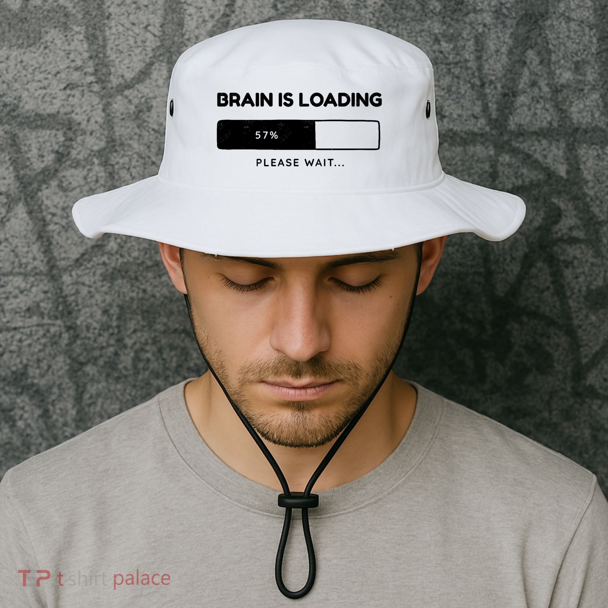 Brain Is Loading Please Wait Funny Bucket Hat