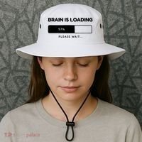 Brain Is Loading Please Wait Funny Bucket Hat thumb 3