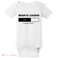 Brain Is Loading Please Wait Funny Baby Bodysuit thumb 0