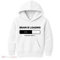Brain Is Loading Please Wait Funny Kids Hoodie thumb 0