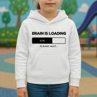 Brain Is Loading Please Wait Funny Kids Hoodie thumb 3