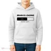 Brain Is Loading Please Wait Funny Kids Hoodie thumb 4