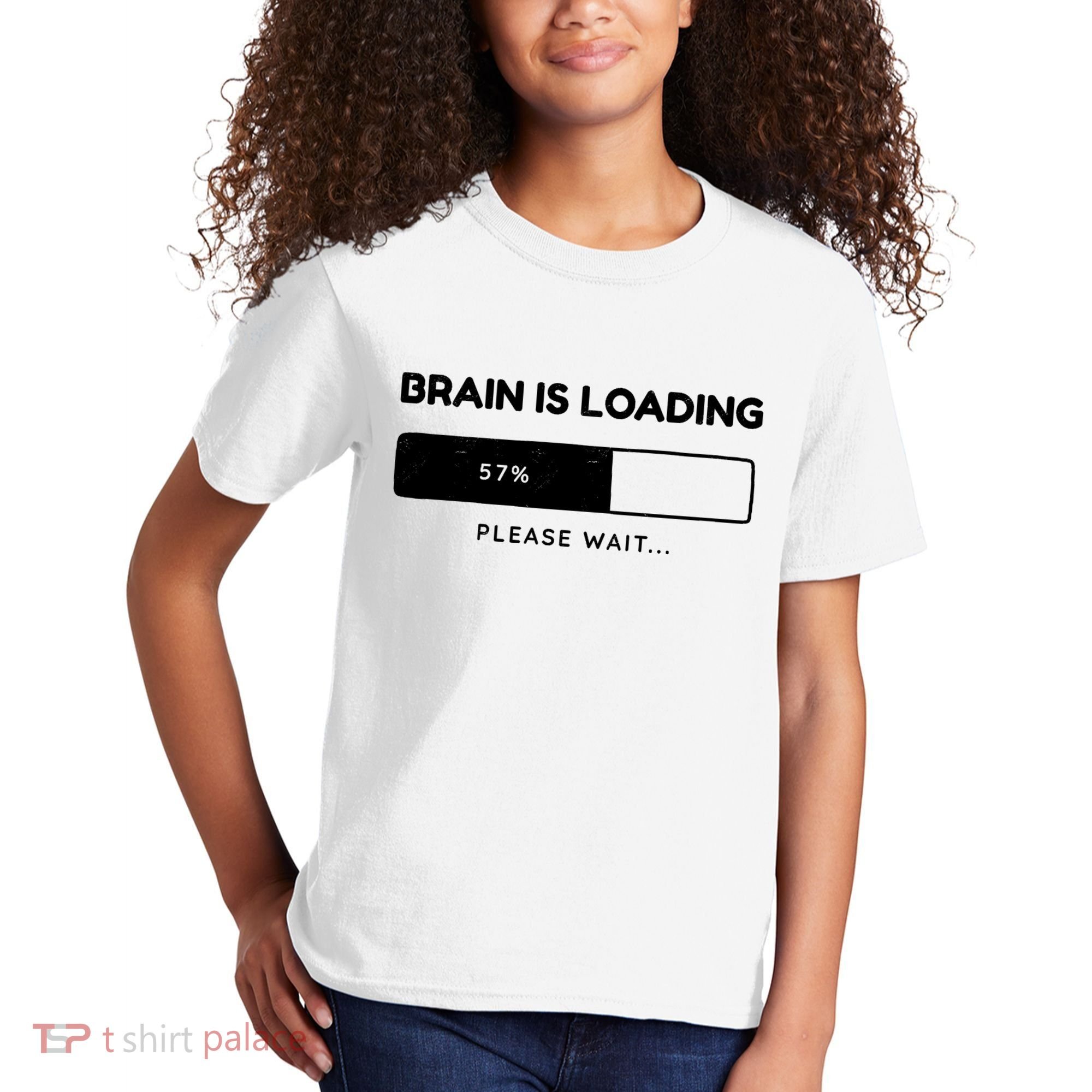Brain Is Loading Please Wait Funny Kids T-Shirt