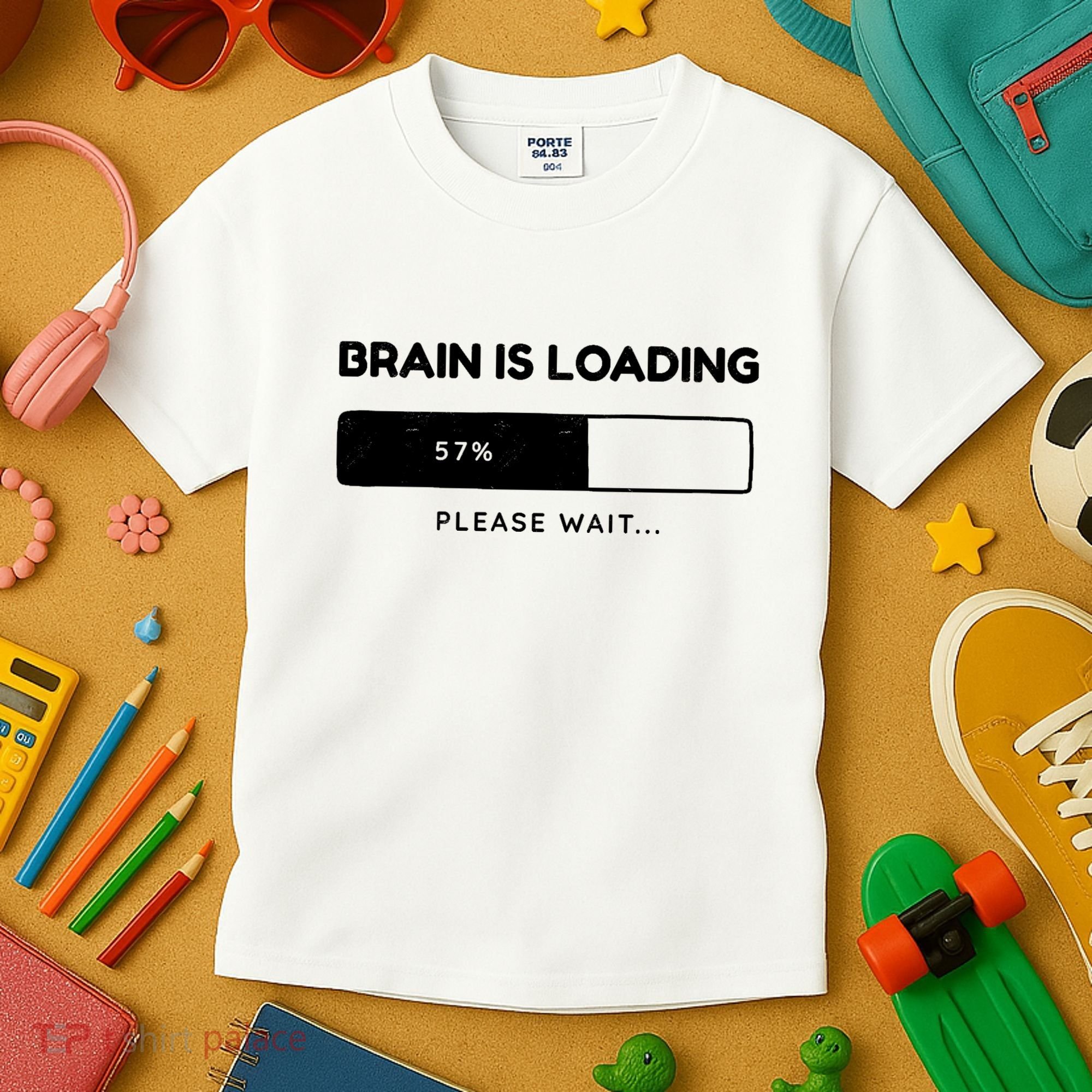 Brain Is Loading Please Wait Funny Kids T-Shirt