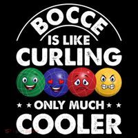 Bocce Is Like Curling Only Much Cooler Bocce Ball Player Gift Ornament thumb 1