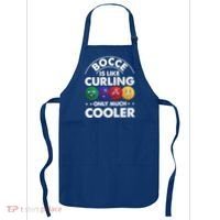 Bocce Is Like Curling Only Much Cooler Bocce Ball Player Gift Apron thumb 0