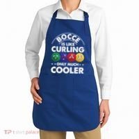 Bocce Is Like Curling Only Much Cooler Bocce Ball Player Gift Apron thumb 2