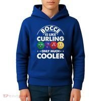Bocce Is Like Curling Only Much Cooler Bocce Ball Player Gift Kids Hoodie thumb 4