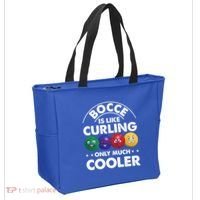 Bocce Is Like Curling Only Much Cooler Bocce Ball Player Gift Tote Bag thumb 2