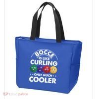 Bocce Is Like Curling Only Much Cooler Bocce Ball Player Gift Tote Bag thumb 3