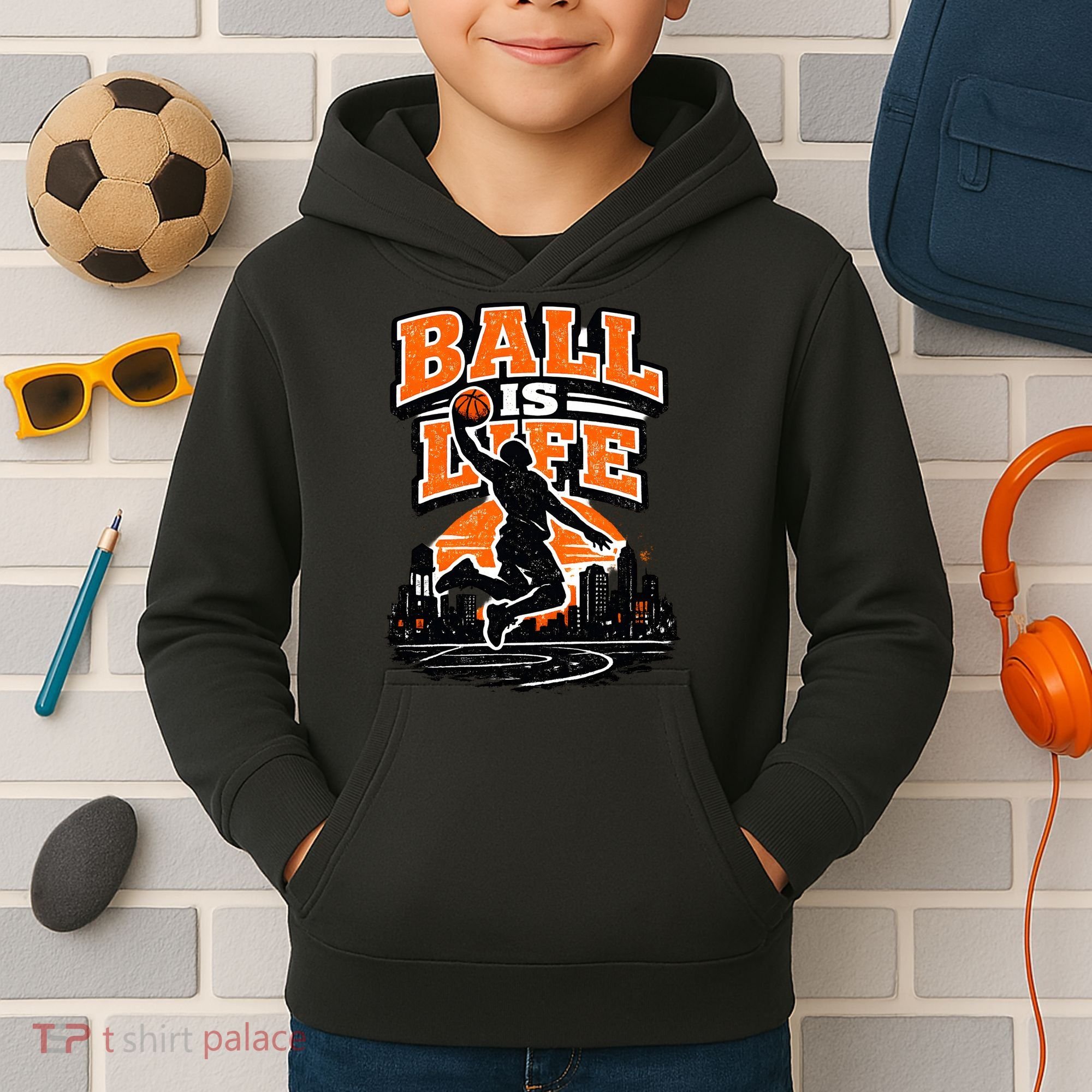 Basketball Is Life Kids Hoodie