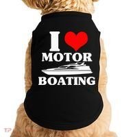 Boater I Love Motor Boating Funny Boating Doggie Tank thumb 0