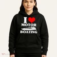 Boater I Love Motor Boating Funny Boating Hoodie thumb 5