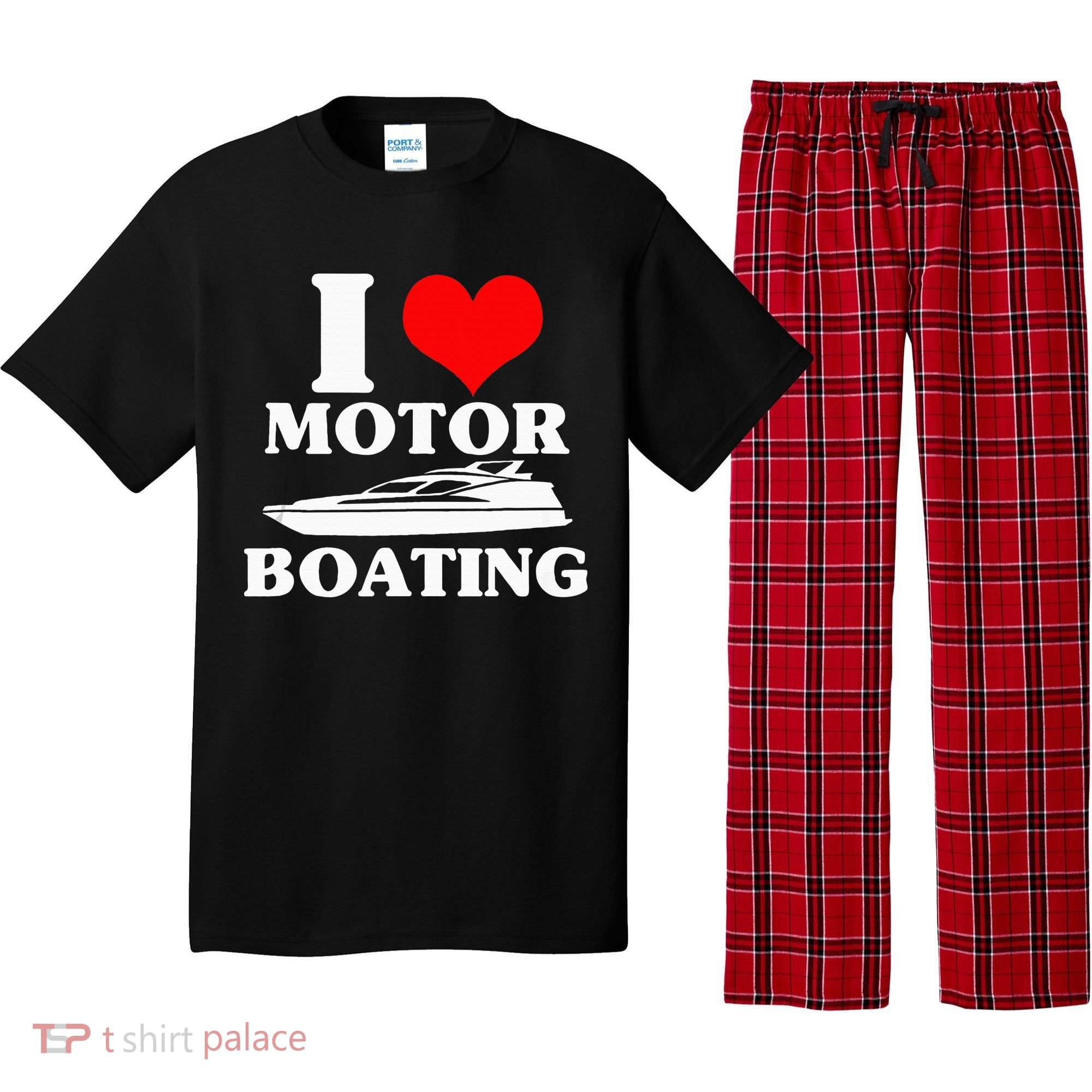 Boater I Love Motor Boating Funny Boating Pajama Set