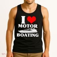 Boater I Love Motor Boating Funny Boating Tank Top thumb 3
