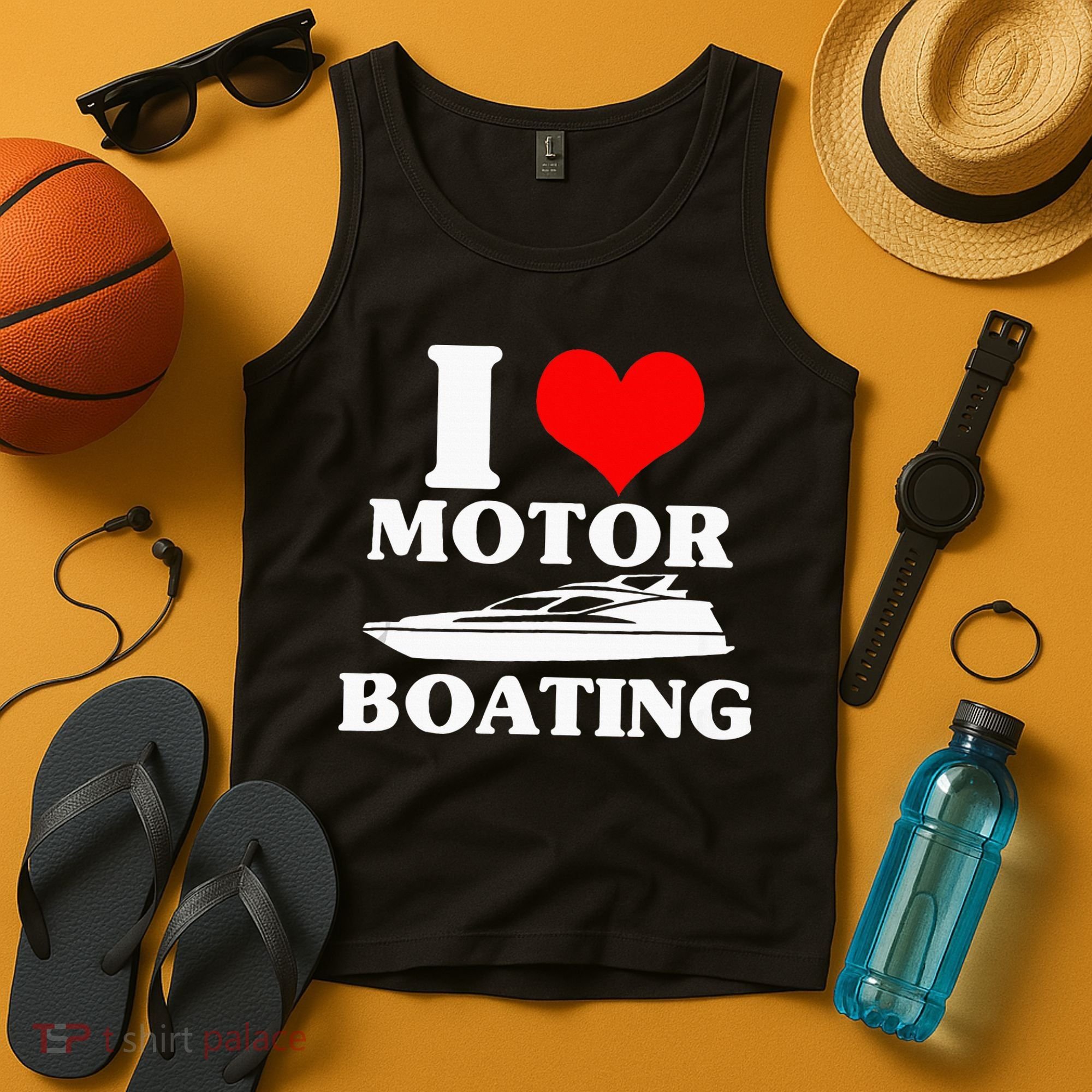 Boater I Love Motor Boating Funny Boating Tank Top