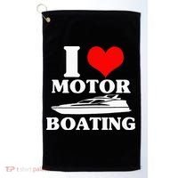 Boater I Love Motor Boating Funny Boating Golf Towel thumb 0