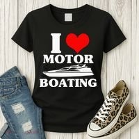 Boater I Love Motor Boating Funny Boating Women's T-Shirt thumb 3