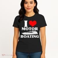 Boater I Love Motor Boating Funny Boating Women's T-Shirt thumb 4