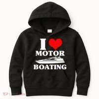 Boater I Love Motor Boating Funny Boating Kids Hoodie thumb 0