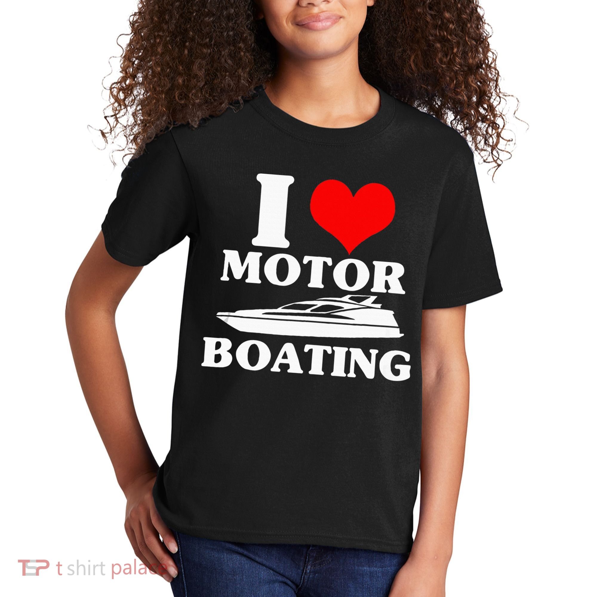 Boater I Love Motor Boating Funny Boating Kids T-Shirt
