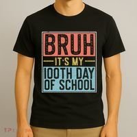 Bruh ItS My 100th Day Of School Boys T-Shirt thumb 3