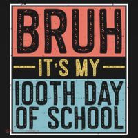 Bruh ItS My 100th Day Of School Boys Women's Hoodie thumb 2