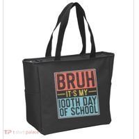 Bruh ItS My 100th Day Of School Boys Tote Bag thumb 2