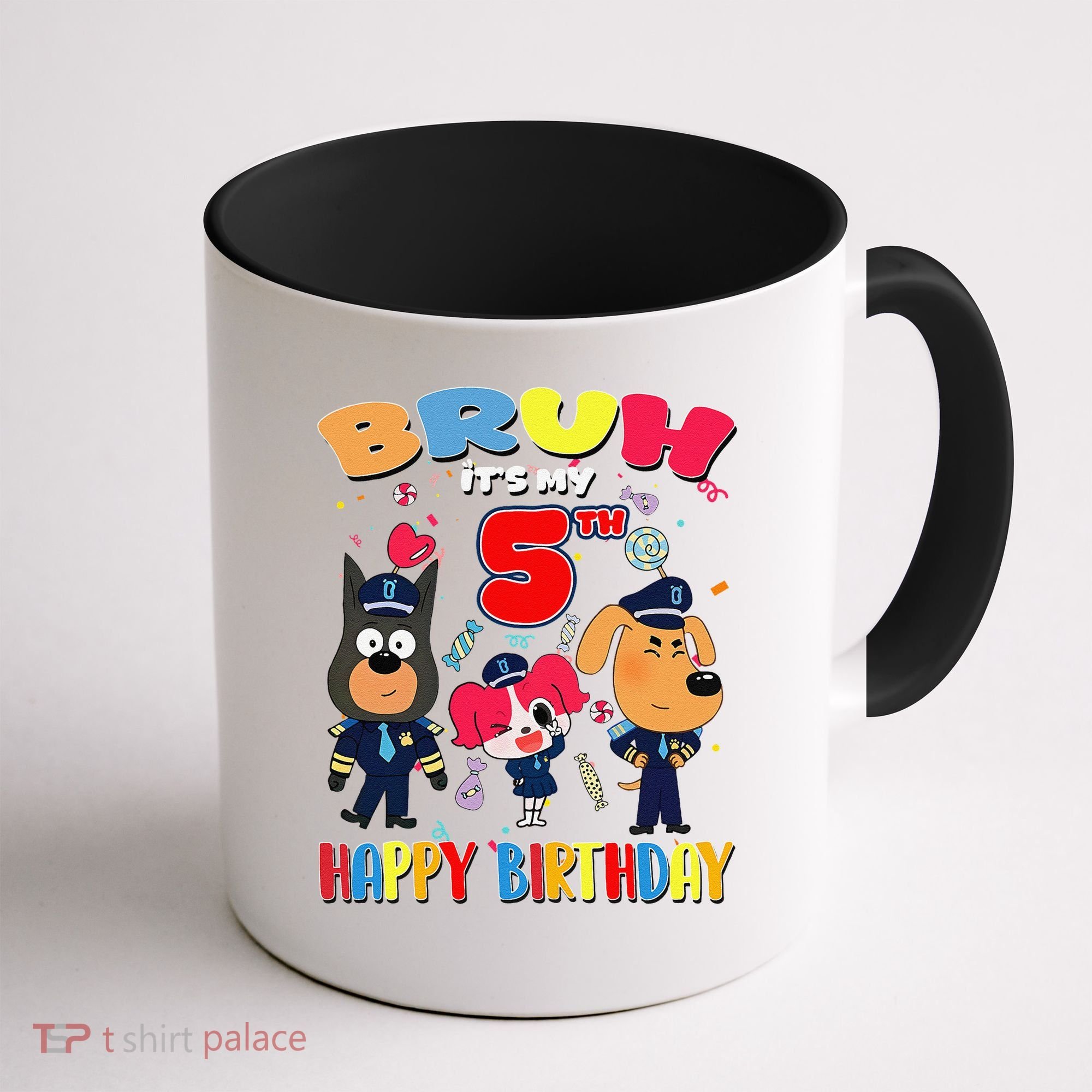 Bruh Its My 5th Birthday Sheriff Party Gift for Coffee Mug