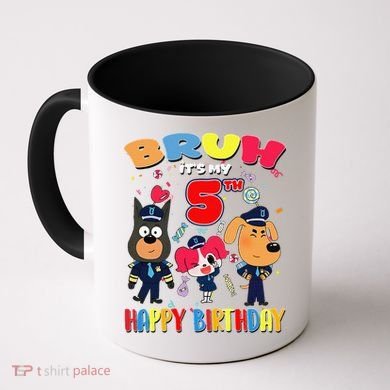 Bruh Its My 5th Birthday Sheriff Party Gift for Coffee Mug