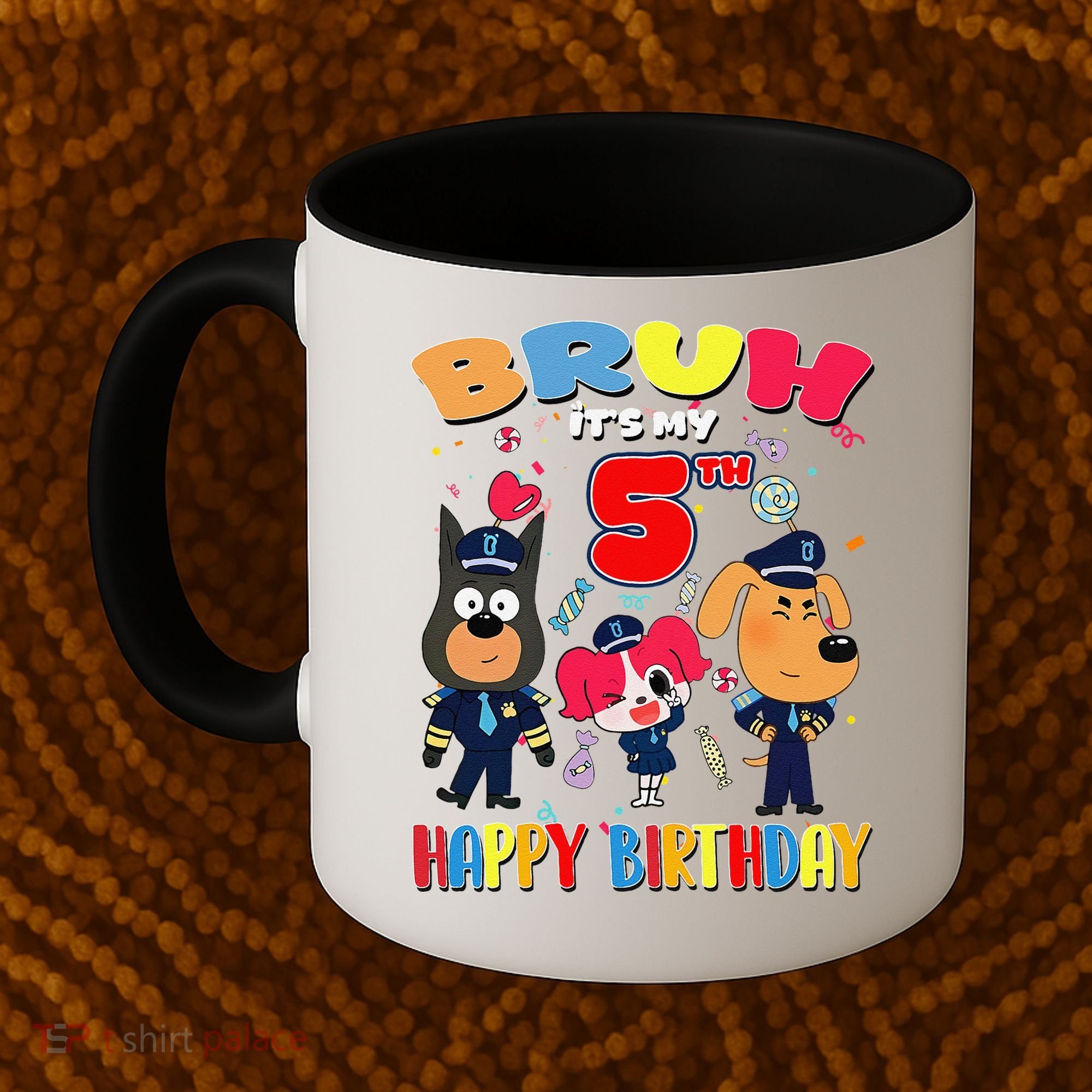 Bruh Its My 5th Birthday Sheriff Party Gift for Coffee Mug