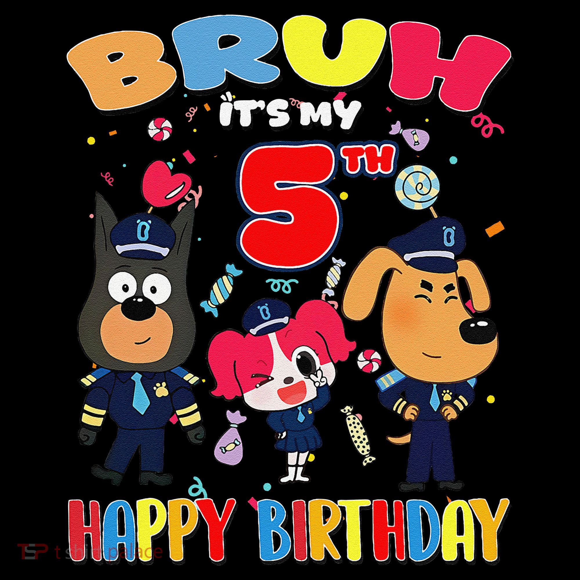 Bruh Its My 5th Birthday Sheriff Party Gift for Coffee Mug