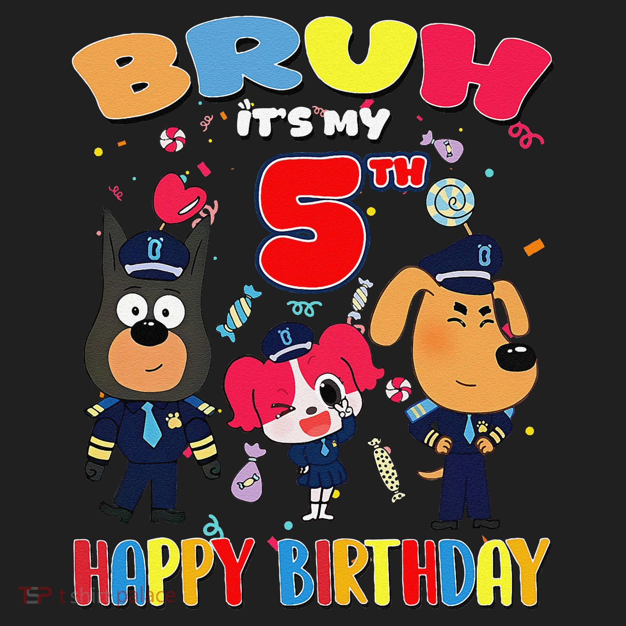 Bruh Its My 5th Birthday Sheriff Party Gift for Beanie