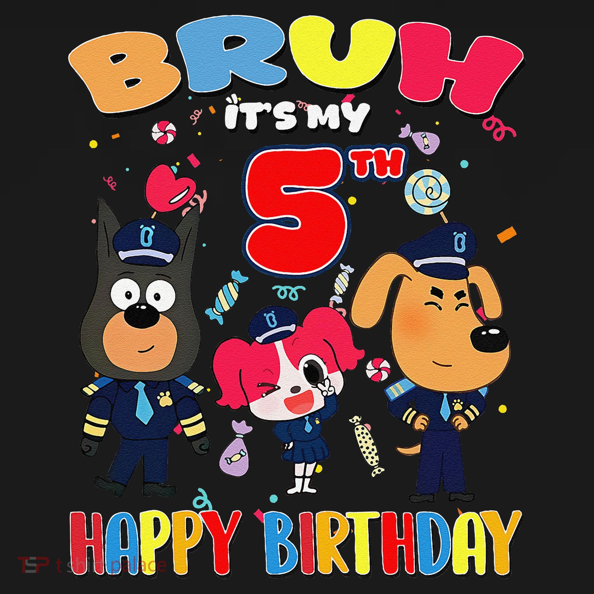 Bruh Its My 5th Birthday Sheriff Party Gift for Ornament
