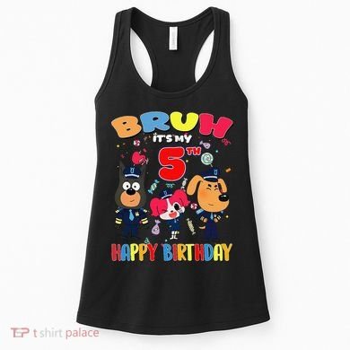 Bruh Its My 5th Birthday Sheriff Party Gift for Women's Tank Top