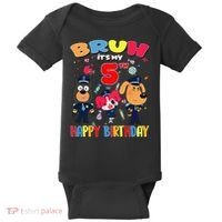 Bruh Its My 5th Birthday Sheriff Party Gift for Baby Bodysuit thumb 0