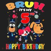 Bruh Its My 5th Birthday Sheriff Party Gift for Hat thumb 2