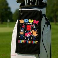 Bruh Its My 5th Birthday Sheriff Party Gift for Golf Towel thumb 2