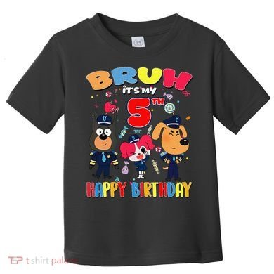 Bruh Its My 5th Birthday Sheriff Party Gift for Toddler T-Shirt