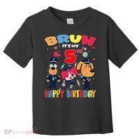 Bruh Its My 5th Birthday Sheriff Party Gift for Toddler T-Shirt thumb 0