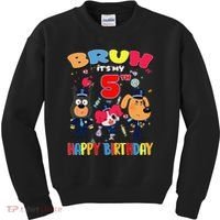 Bruh Its My 5th Birthday Sheriff Party Gift for Kids Sweatshirt thumb 0