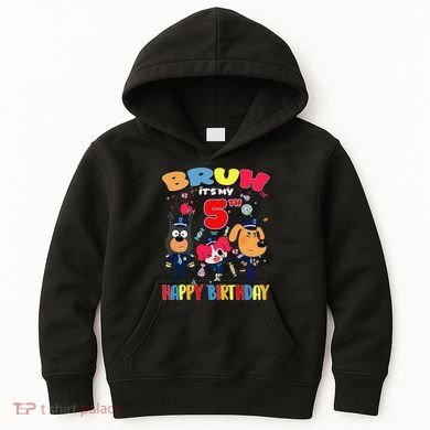 Bruh Its My 5th Birthday Sheriff Party Gift for Kids Hoodie