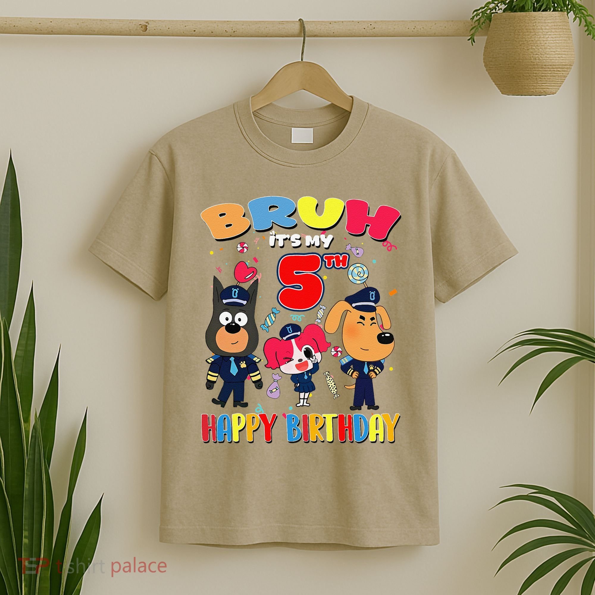 Bruh Its My 5th Birthday Sheriff Party Gift for T-Shirt
